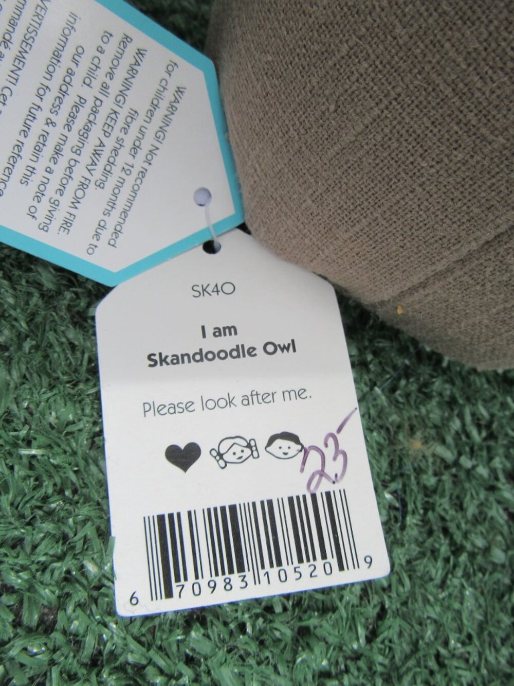 Brand New Jellycat London Skandoodle Owl Plush 9" - Picture 7 of 8
